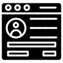 Web Profile Online Profile Online Biodata Icon