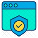 Web Shield Sichere Webseite Sicher Symbol