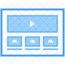 Web Schnittstelle Internet Schnittstelle Videografie Videomarketing Online Schnittstelle Video Blog Symbol