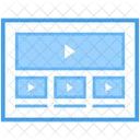 Web Schnittstelle Internet Schnittstelle Videografie Videomarketing Online Schnittstelle Video Blog Symbol