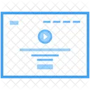 Web Schnittstelle Internet Schnittstelle Videografie Videomarketing Online Schnittstelle Video Blog Symbol