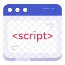 Web Script Online Script Webpage Script Icon