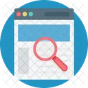 Wireframe Magnifying Web Content Icon