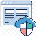 Cloud Data Security Web Security Cloud Protection Icon