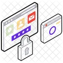 Web Security Web Lock Cyber Security Icon