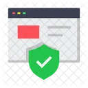 Web Protegida E Segura Navegador Ícone