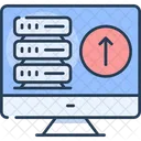Web Server Upload Data Uploading Icon