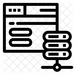 Web Server Icon - Download in Line Style