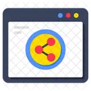 ウェブ共有、ウェブサイト共有、ウェブページ共有 アイコン