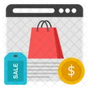 Web Shopping Website Shopping Webpage Shopping Icon