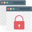 Web Sicherheit Sperre Internet Sicherheit Icono