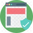 Web Sicherheit Schutzschild Internet Sicherheit Icono