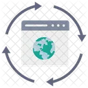 Web Site Web Page Sync Icon