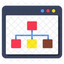 Website Sitemap Flussdiagramm Flussdiagramm Symbol