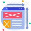 Web Size Page Scale Icon