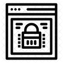 Informationssicherheit Seitensperre Geschutzter Browser Symbol