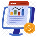 Online Data Analytics Online Infographic Web Statistics Icon