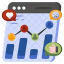 Web Statistics Web Infographic Online Data Analytics Icône