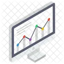 Web Statistics Web Analysis Online Data Analytics Icon