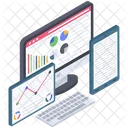 Analyse Commerciale En Ligne Analyse Web Statistiques Web Icône