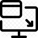 Web To Computer Browser Webpage Icon