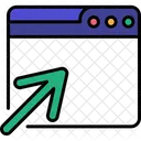 Ventana Abierta Web Flecha Navegador Icono