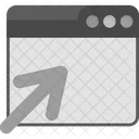 Ventana Abierta Web Flecha Navegador Icono