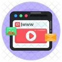 Web Media Web Content Website Video Symbol