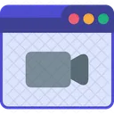 Web Video Call Live Streaming Icon
