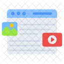 Web Video Content  Icon