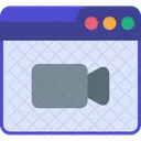 Chamada De Video Na Web Ao Vivo Streaming Ícone