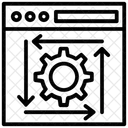 Systemarbeit Systembedienung Aktionsverarbeitung Symbol