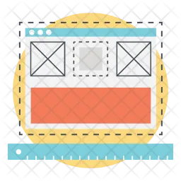 Web wire frame  Icon