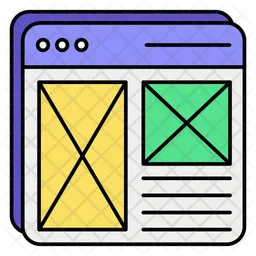 Web Wireframe  Icon