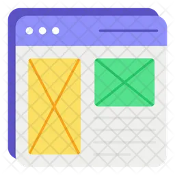 Web Wireframe  Icon