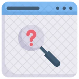 Web With Magnify Question  Icon