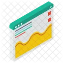 Webanalyse Unternehmenswebsite Datenanalyse Symbol