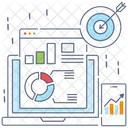 Webanalyse Datenanalyse Geschaftsinfografik Symbol