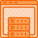 Webhosting Server Datenbank Icon