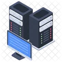 Webhosting Rechenzentrum Datenbank Symbol