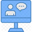 Education Education En Ligne Conversation Icône