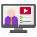 Webinar Online Video Video Streaming Icon