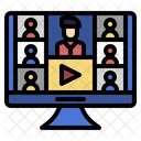 Webinar On Line Video On Line Icon