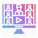Webinar On Line Video On Line Icon