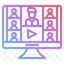 Webinar On Line Video On Line Icon