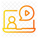 Webinar Apresentacao Online Estrategia De Marketing Ícone