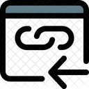 Weblink Vorheriger Browserlink Link Symbol