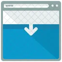 Webpage Move Down Icon
