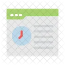 Webpage Time Document Icon