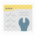 Webpage Wrench Repair Icon